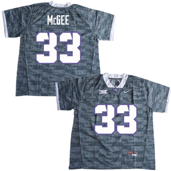 Men #33 Ryan McGee TCU Horned Frogs College Football Jerseys Sale-Gray - Click Image to Close
